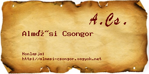 Almási Csongor névjegykártya