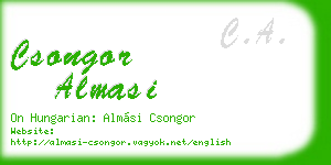 csongor almasi business card